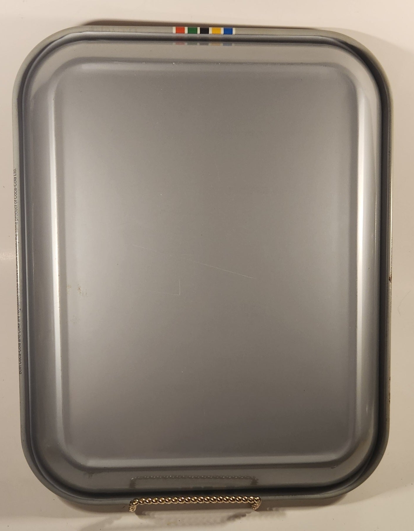 Vintage 1988 Enjoy Coca-Cola XV Olympic Winter Games Calgary Metal Beverage Serving Tray Canadian Edition 4