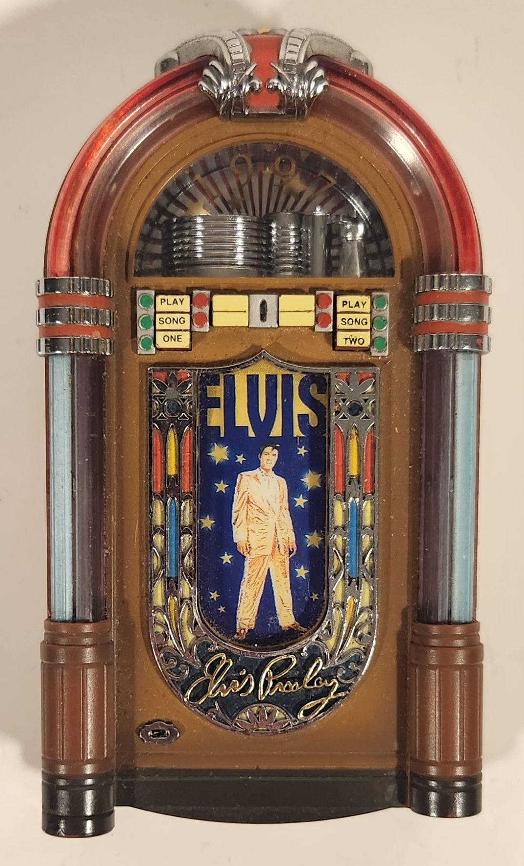 1997 Carlton Cards Elvis Presley Lights & Music Limited Edition Jukebox - Plays Two Songs 4