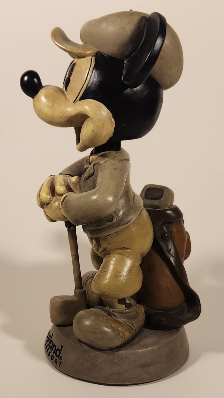 Disney Disneyland Resort Mickey Mouse Golfer 8 1/4" Heavy Resin Bobble-Head 2