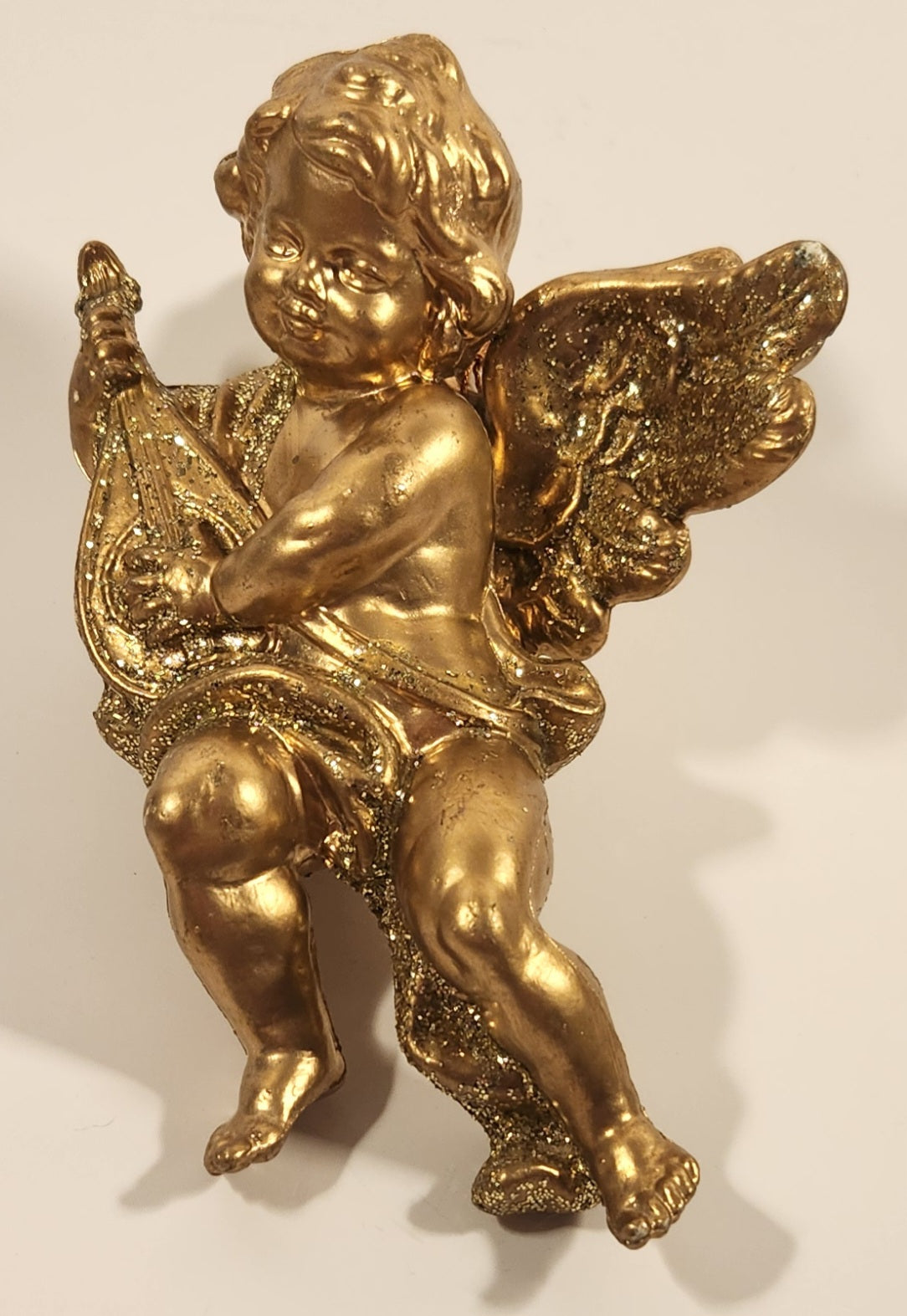 Silvestri Gold Glitter Cherub Angel 5 3/4" Resin Christmas Tree Ornament 2