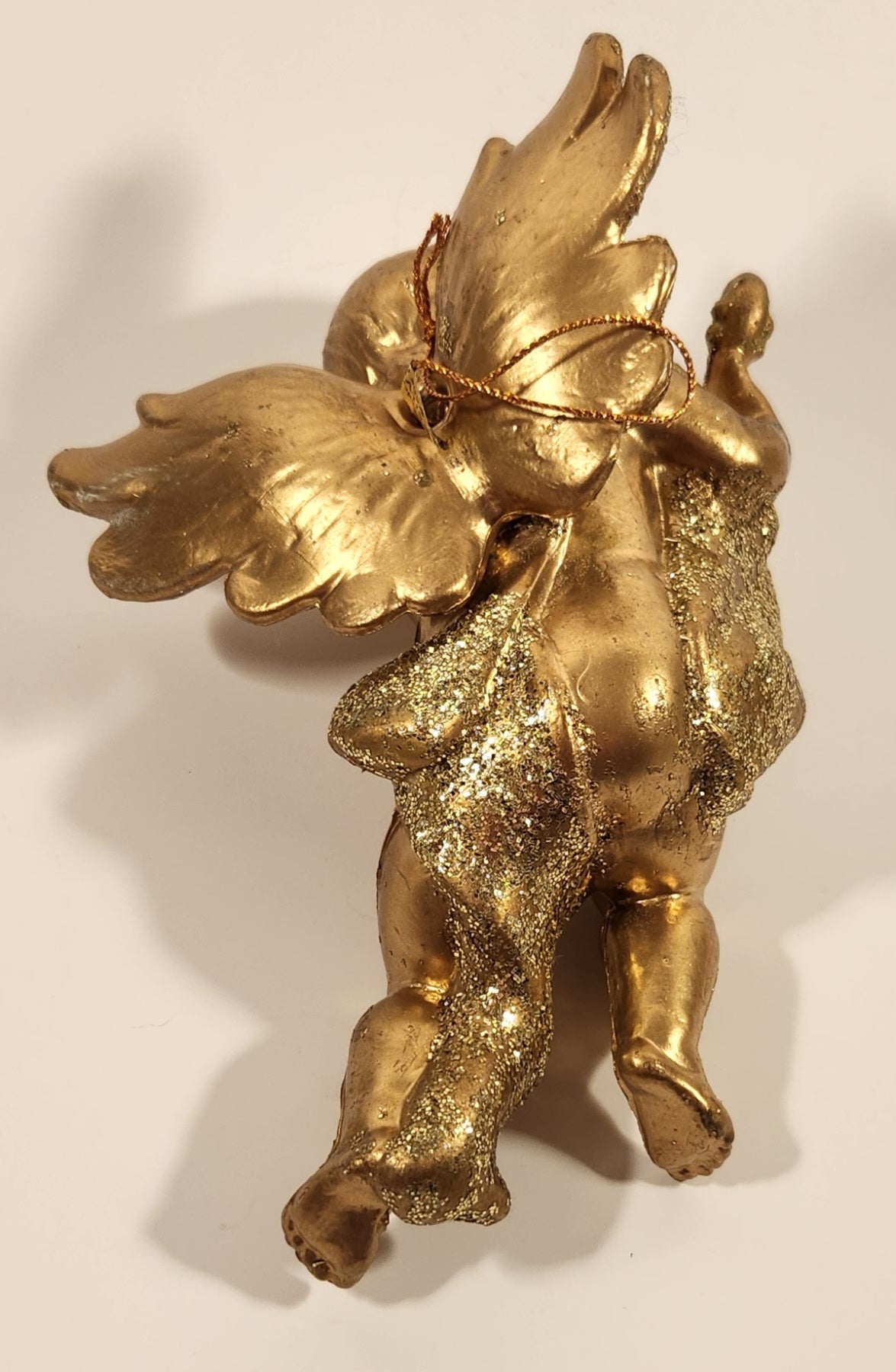 Silvestri Gold Glitter Cherub Angel 5 3/4" Resin Christmas Tree Ornament 3