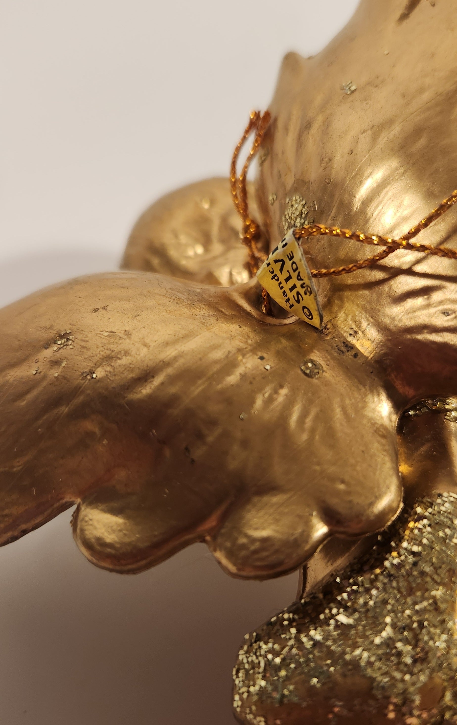 Silvestri Gold Glitter Cherub Angel 5 3/4" Resin Christmas Tree Ornament 4