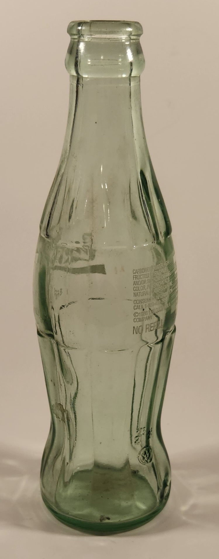 1992 Coca Cola Classic 8 Fl Oz 237mL 7 1/2" Hobble Skirt Glass Bottle 2