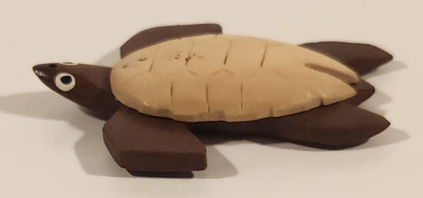 Miniature Sea Turtle 2 1/2" Wood Carving 2