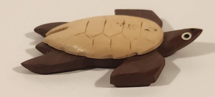 Miniature Sea Turtle 2 1/2" Wood Carving 4
