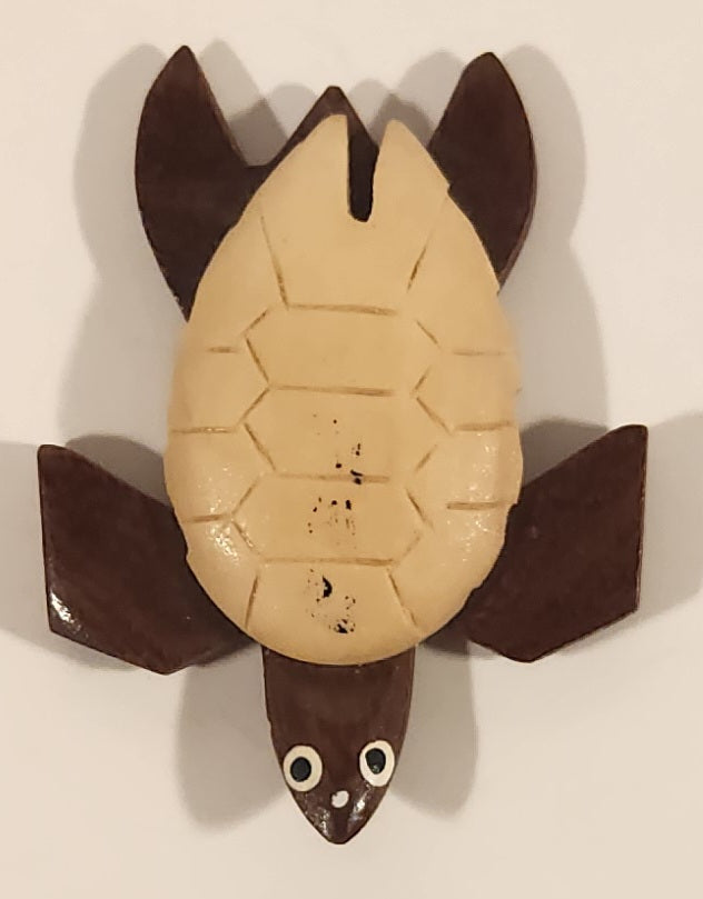 Miniature Sea Turtle 2 1/2" Wood Carving 5