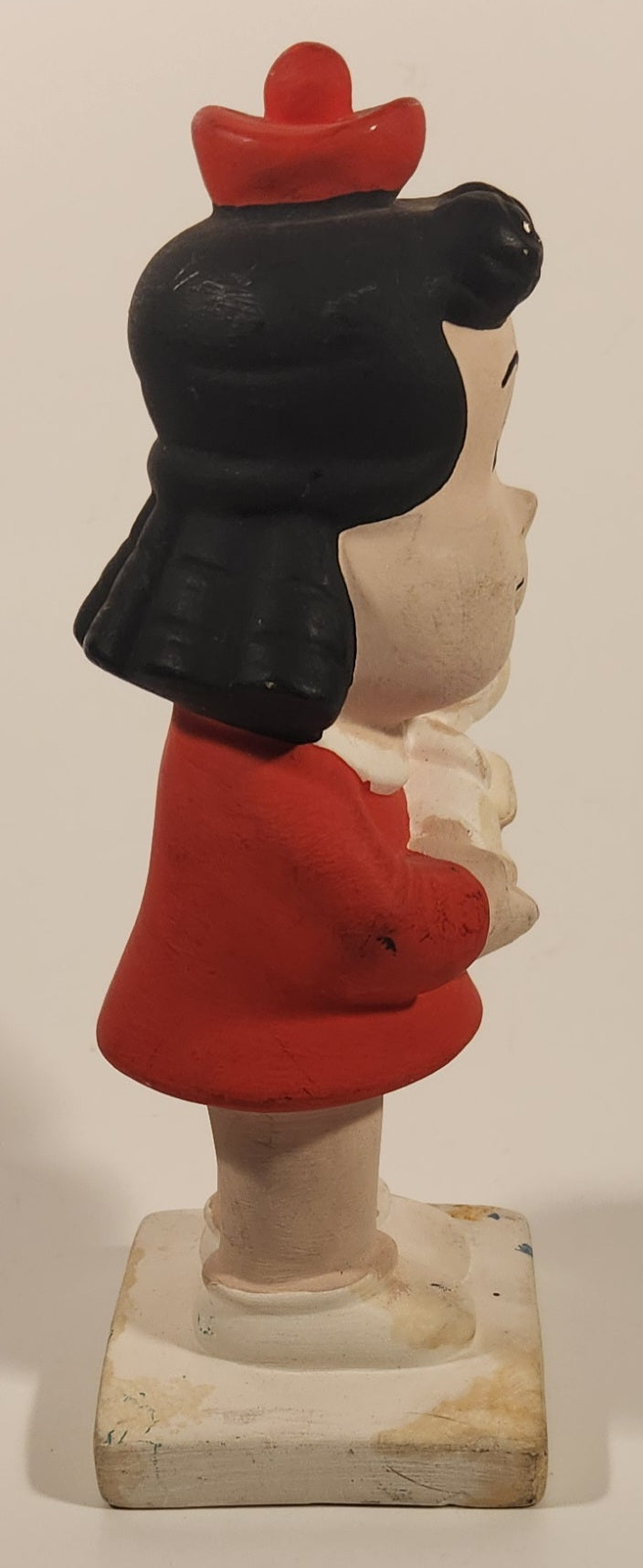 Vintage 1970s Little Lulu Holding Pal Puppy Dog 7 1/2" Hand Painted Ceramic Figurine 4