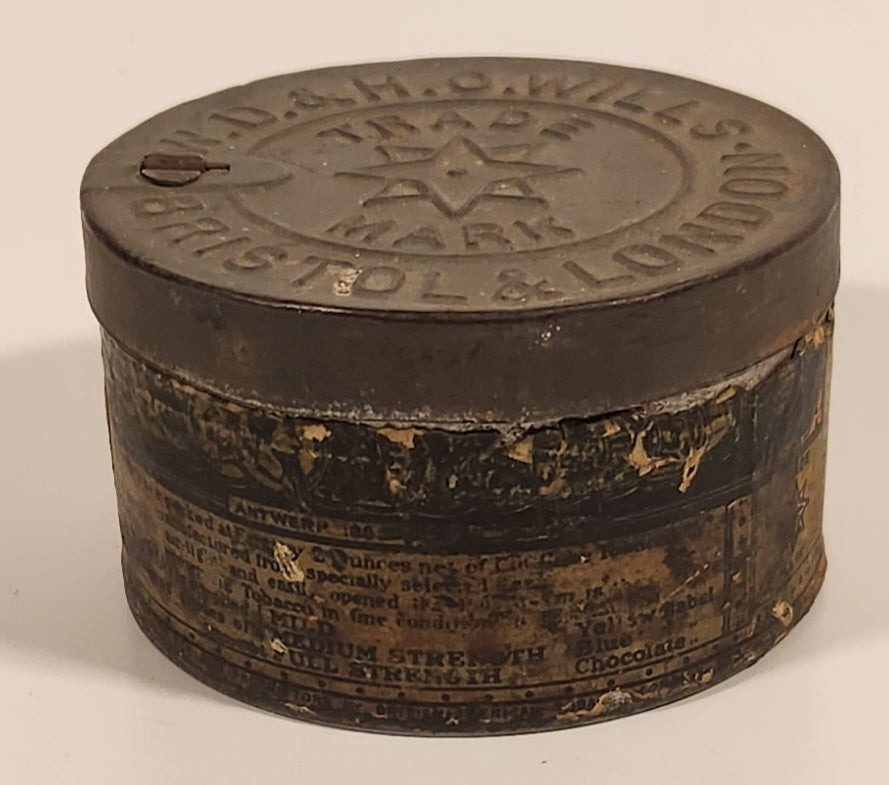 Antique W.D. & H.O. Wills Bristol & London Capstan Navy Cut Medium Tobacco Tin Metal Can 3