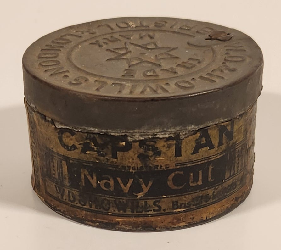 Antique W.D. & H.O. Wills Bristol & London Capstan Navy Cut Medium Tobacco Tin Metal Can