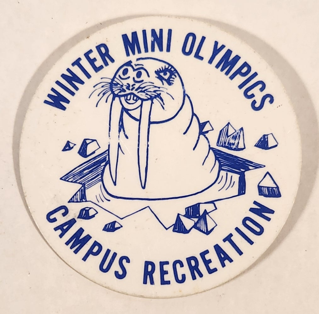 Winter Mini Olympics Campus Recreation Sea Lion 1 7/8" Thin Plastic Pin