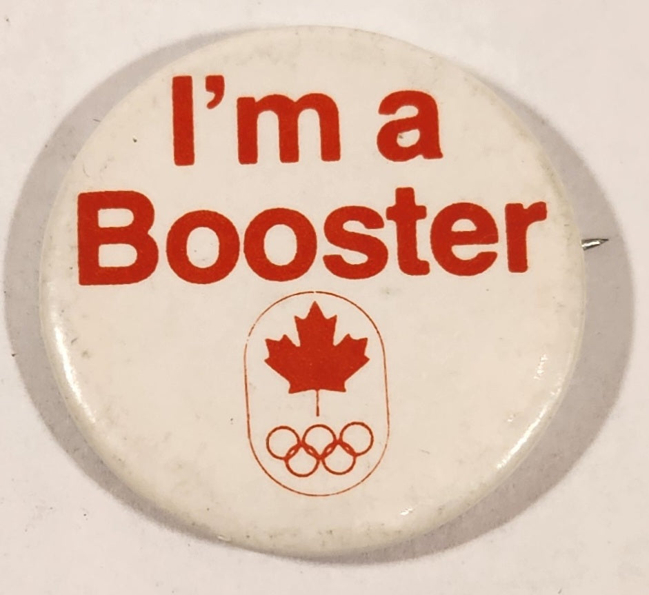 Canada Olympic Committee I'm a Booster 1 1/2" Round Button Pin
