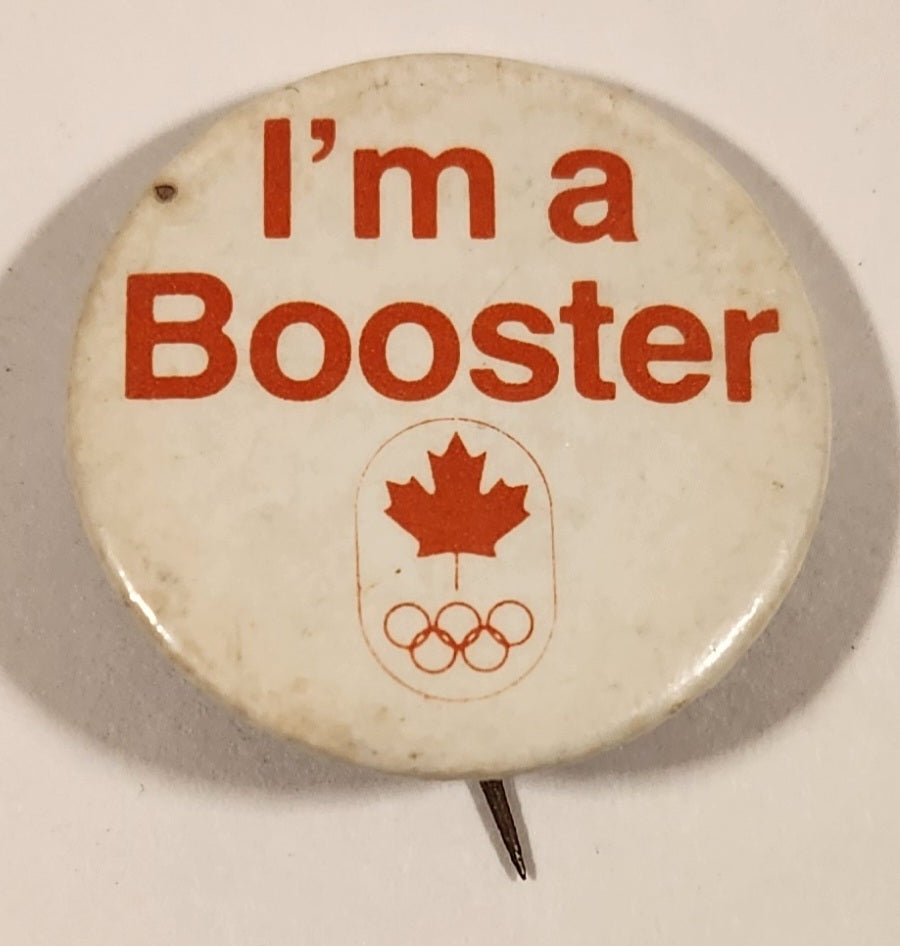 Canada Olympic Committee I'm a Booster 1 1/2" Round Button Pin