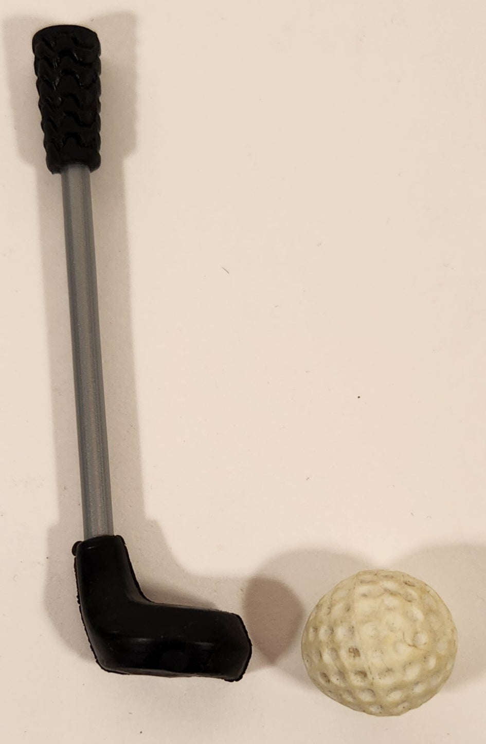 Black Rubber Golf Club and Ball Miniature Toy Play Set 2