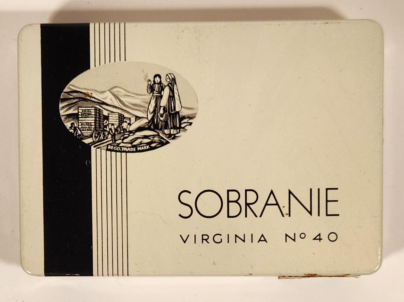 Vintage Sobranie Virginia No. 40 Tin Metal Cigarette Case Holder