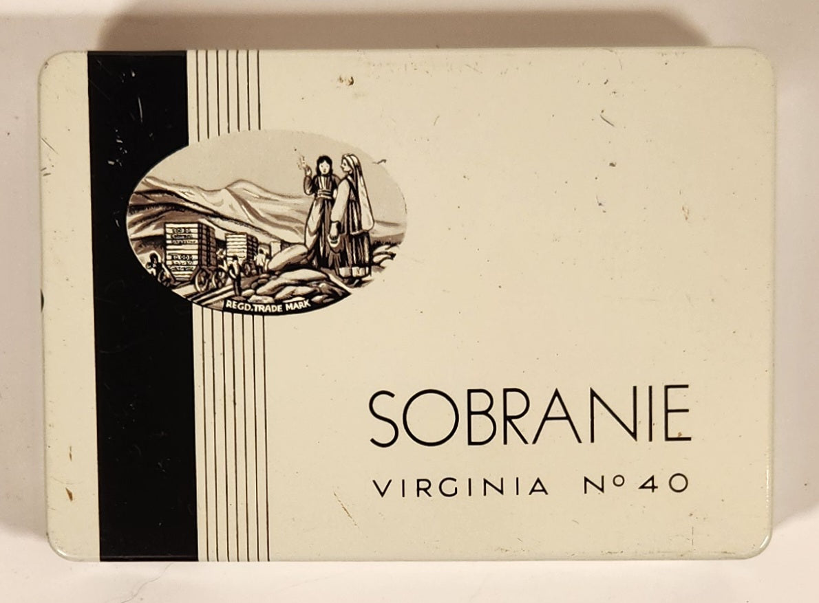 Vintage Sobranie Virginia No. 40 Tin Metal Cigarette Case Holder