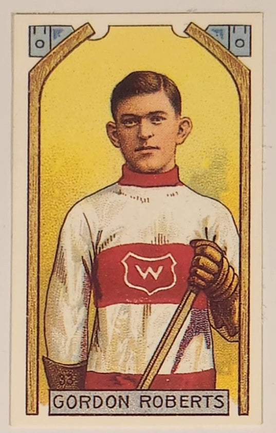 1991 Hockey Immortals C55 A Lancaster Reprint 1911-12 Imperial Tobacco Hockey Players No. 33 Gordon Roberts Wanderers Mini Sports Trading Card