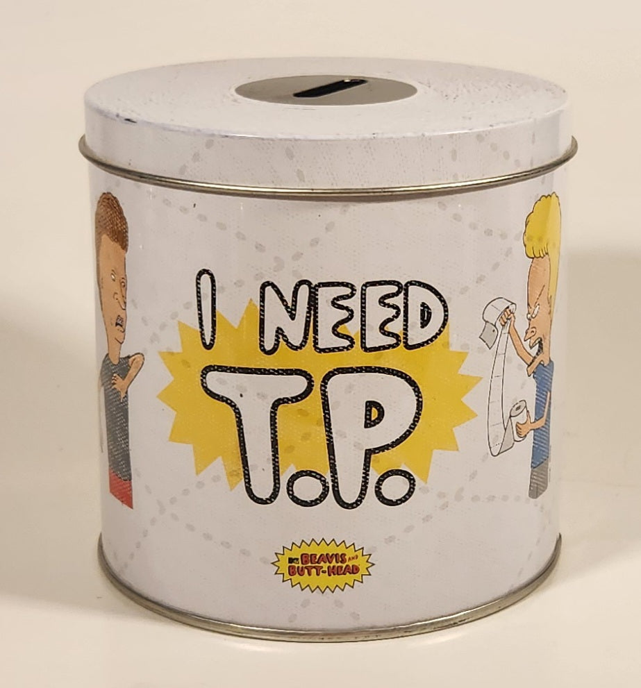 2012 Viacom MTV Beavis And Butt-Head I Need T. P. Tin Metal Coin Bank