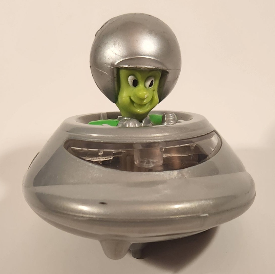 2000 Burger King The Flintstones Viva Rock Vegas Flying Great Gazoo in Flying Saucer Plastic Toy Figure