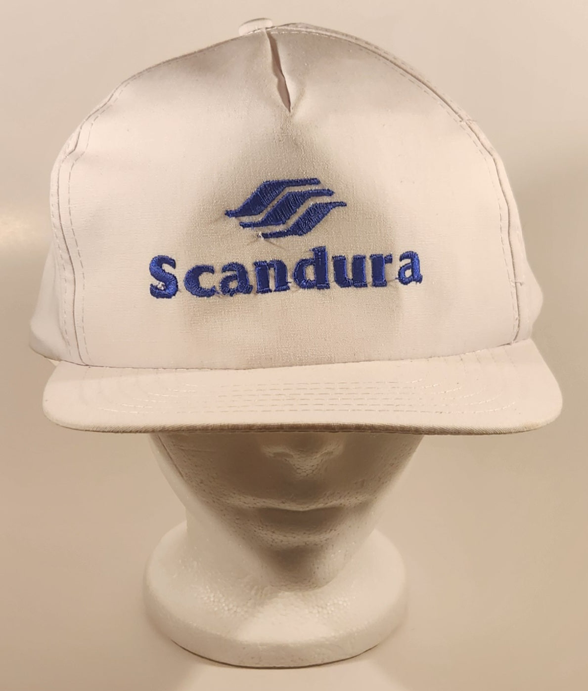 Vintage Scandura White Snapback Trucker Cap Hat