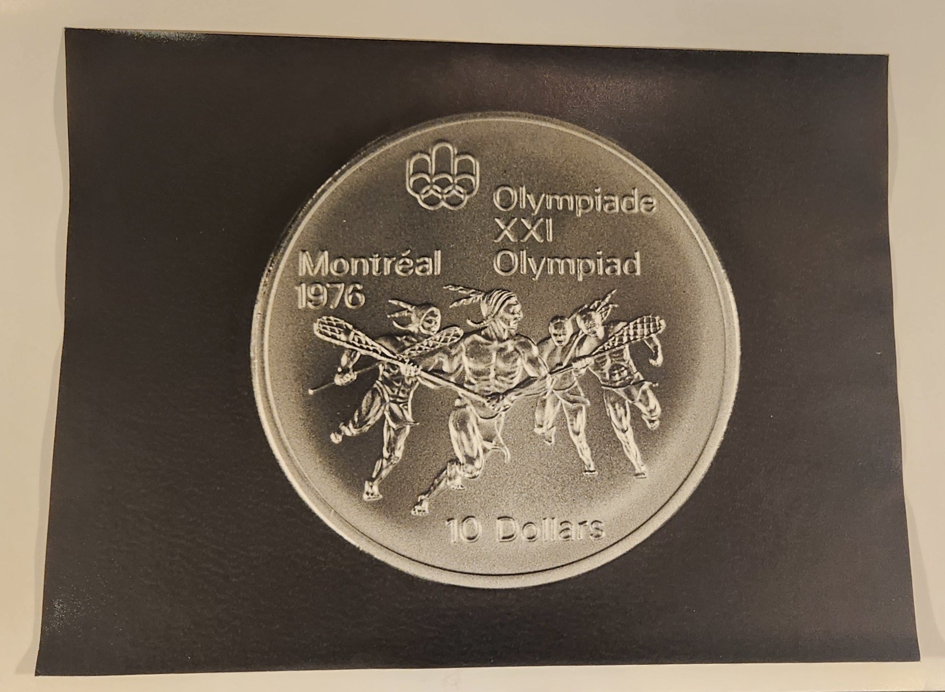 1976 Montreal Olympics XXI 10 Dollars Commemorative Coin 12" x 16" Advertisement Poster