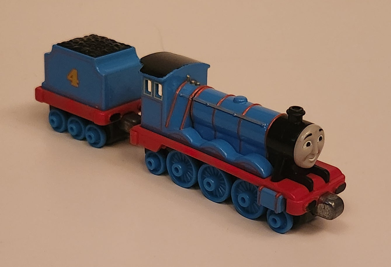 2012 Mattel Gullane Thomas The Train & Friends #4 Gordon with Coal Car Blue Magnetic Die Cast Toy Vehicle Set R9036 4