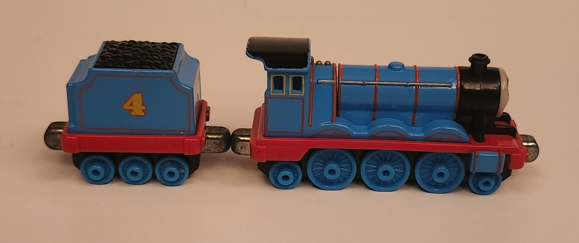 2012 Mattel Gullane Thomas The Train & Friends #4 Gordon with Coal Car Blue Magnetic Die Cast Toy Vehicle Set R9036 5