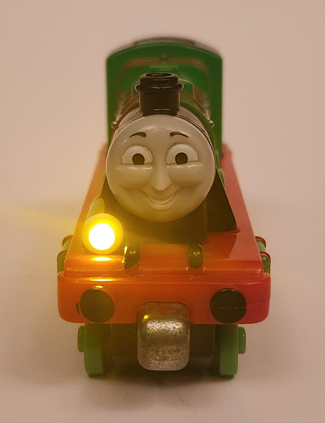 2009 Mattel Gullane Thomas The Train & Friends Take n Play #3 Henry With Henry's Tender Coal Car Green Magnetic Die Cast Toy Vehicle Set T0200 2