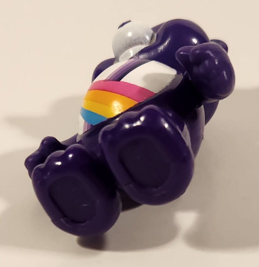 JP Just Play TCFC The Care Bears Rainbow Heart Bear Dark Purple 3" Toy Figure 3