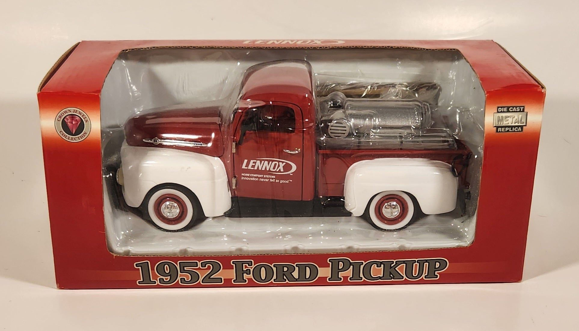 2005 Crown Premiums Crown Jewels Collection Lennox 1952 Ford Pickup Truck Red 1:24 Scale Die Cast Toy Car Vehicle New In Box