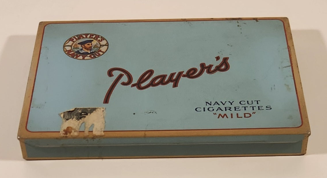 Vintage 1950s Player's 50 Navy Cut Cigarettes "MILD" Tin Case 2
