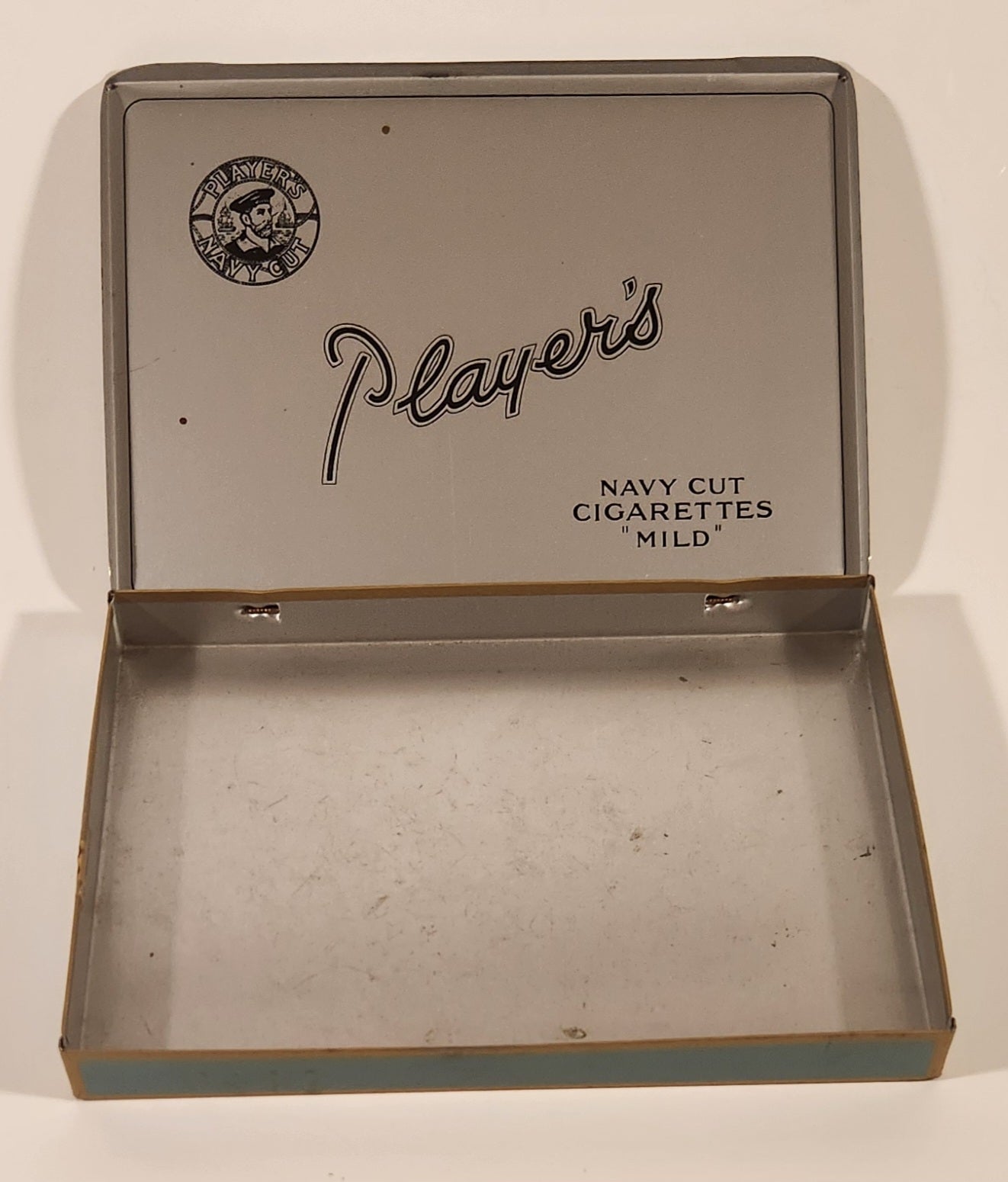 Vintage 1950s Player's 50 Navy Cut Cigarettes "MILD" Tin Case 3