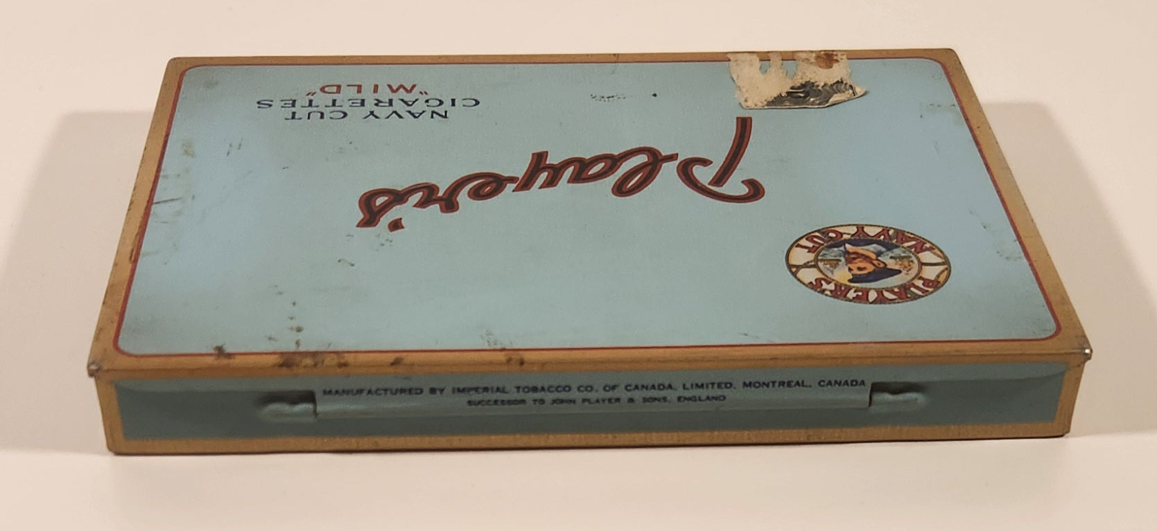 Vintage 1950s Player's 50 Navy Cut Cigarettes "MILD" Tin Case 5