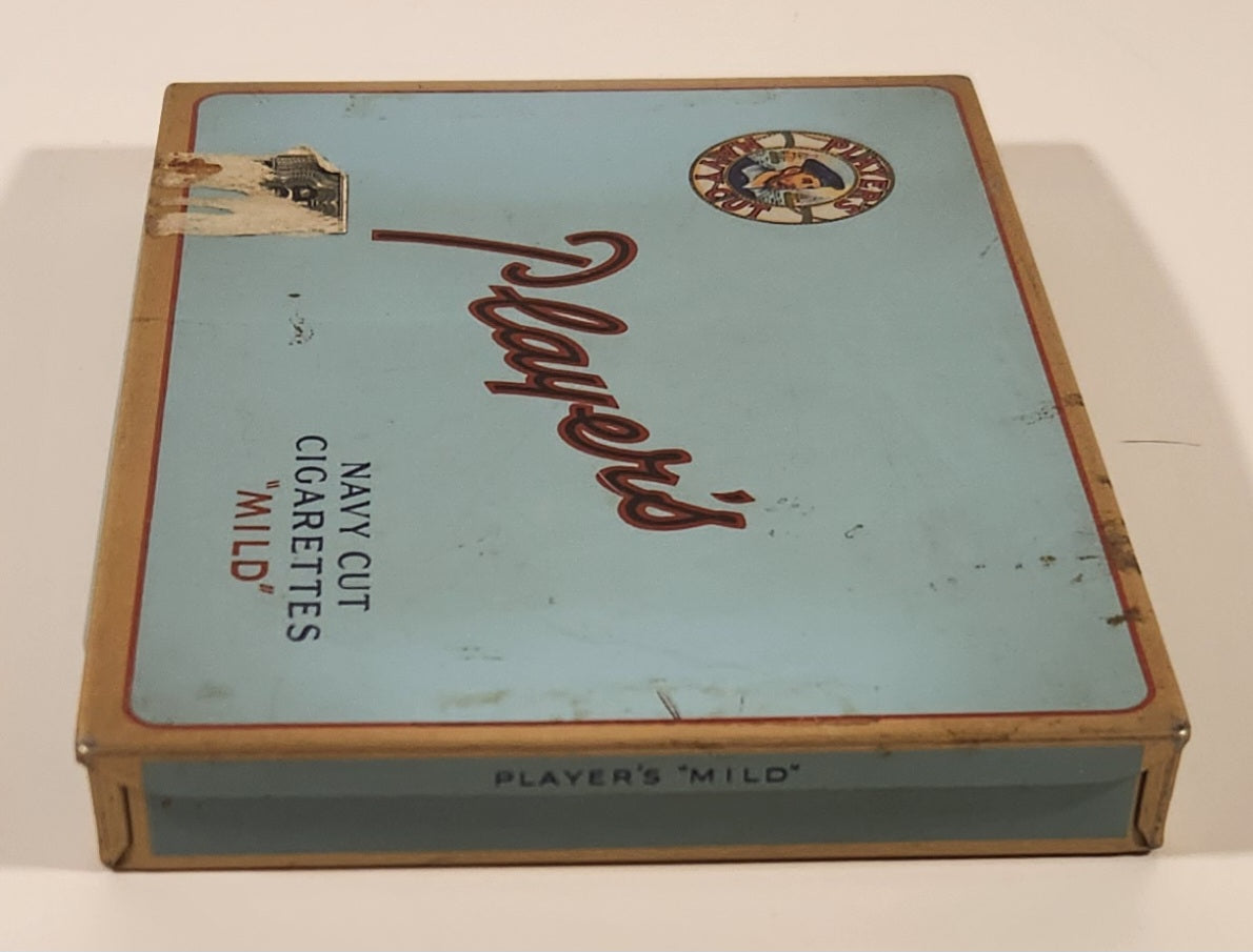 Vintage 1950s Player's 50 Navy Cut Cigarettes "MILD" Tin Case 6