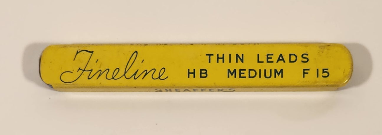 Sheaffer's Fineline Thin Leads JB Medium F15 Pencil Leads in Sliding Top Tin Metal Container