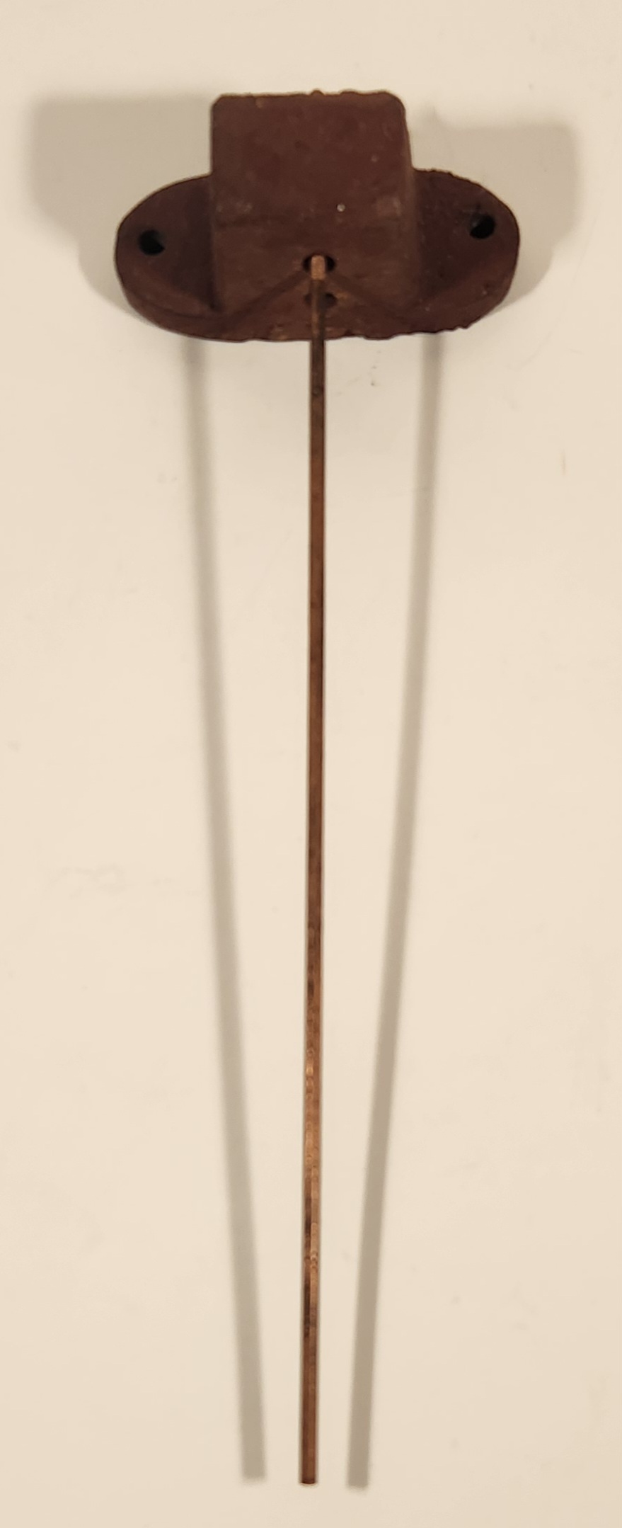 Cast Iron Chime Block 2 Hole with 1 Rods Red Clock Part